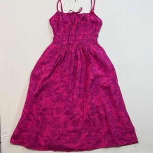 GAP Fuchsia Floral Midi Dress